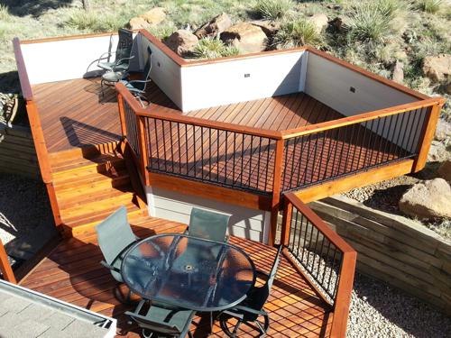Wood Decks with Metal Rail in Colorado Springs